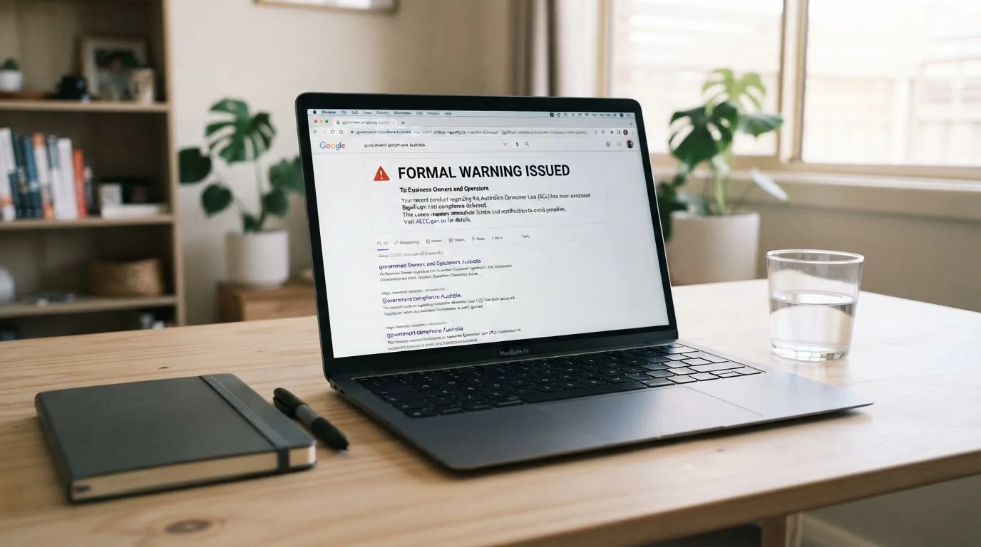 A laptop screen split between two browser tabs, one showing a comparison table and the other a search results page.